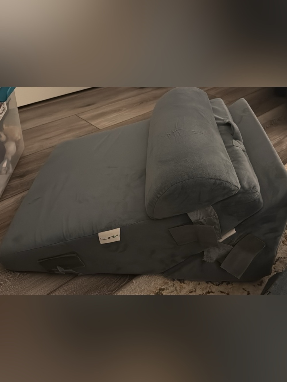 Gray Bolster Pillow - Home Bedding Support Cushion